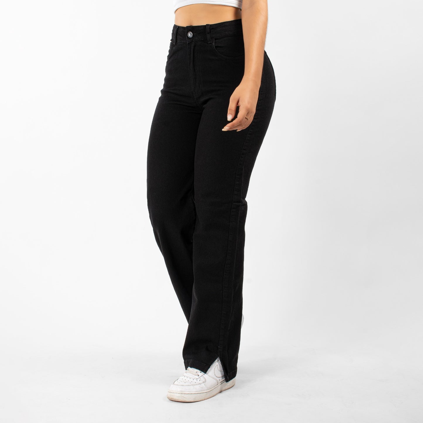 JEANS MUJER PREMIUM MOM NEGRO