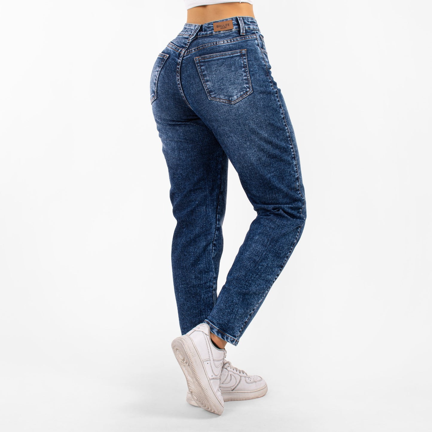 JEANS MUJER PREIMIUN MOM AZUL MEDIO